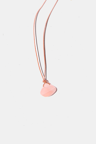 Pink Rose Quartz Stone Necklace