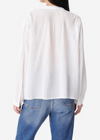 Coco Lace Trim Shirt Blanc
