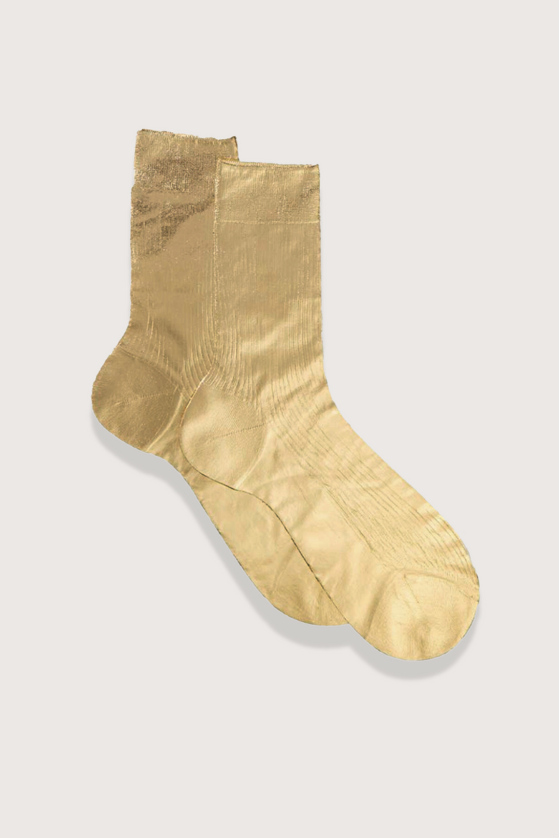One Ribbed Laminated Socks Bruciato