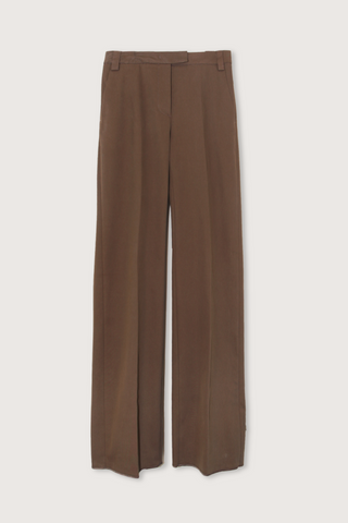 flat lay Alek Pant Coffee straight leg