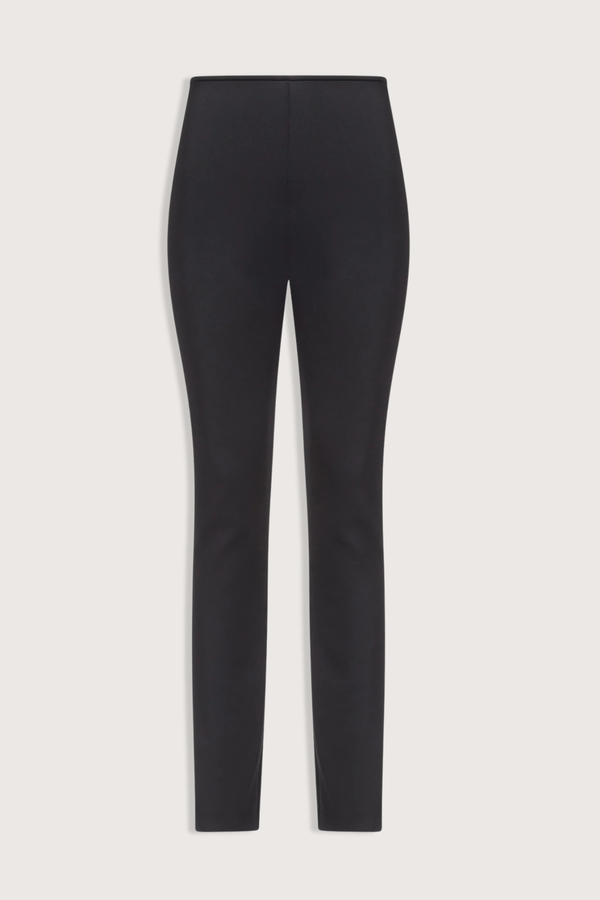 flat lay Aline Scuba Straight Leg Trousers black Slim fit pant
Stretch scuba jersey
Minimal tubular waistband construction