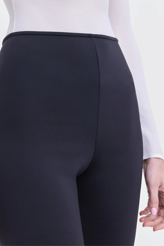 close up waist detail for Aline Scuba Straight Leg Trousers black Slim fit pant
Stretch scuba jersey
Minimal tubular waistband construction
