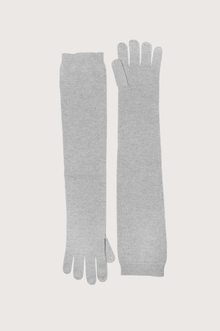 flat lay Alta Long Cashmere Gloves Metal M 100% Cashmere
Long length
Ribbed cuff