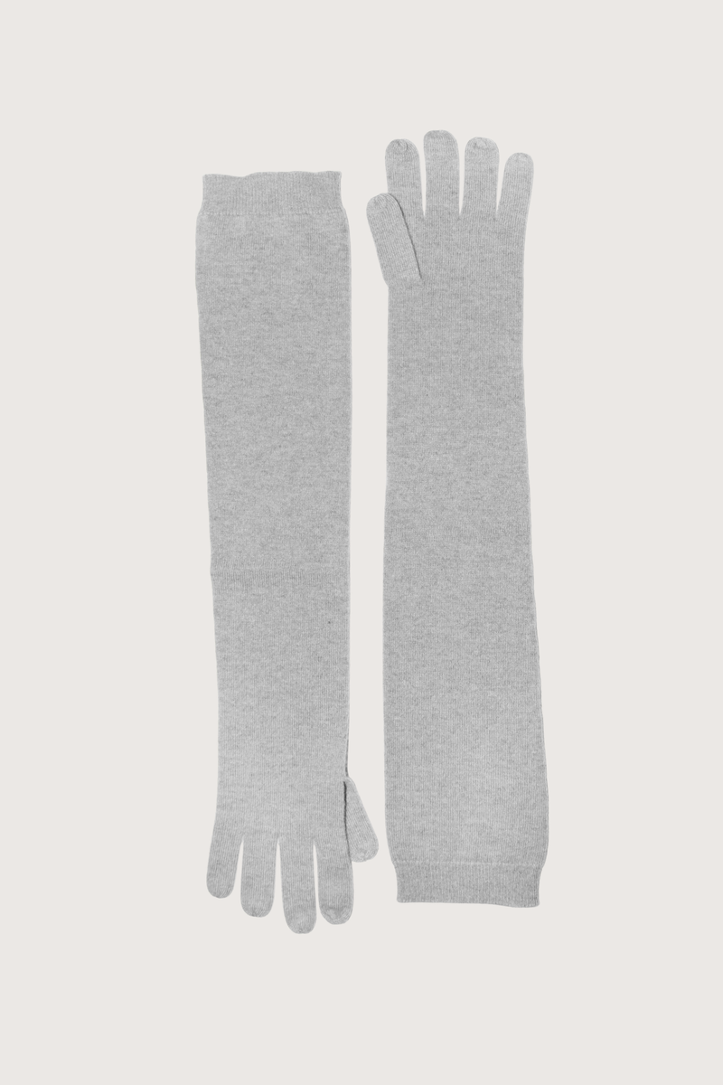 flat lay Alta Long Cashmere Gloves Metal M 100% Cashmere
Long length
Ribbed cuff