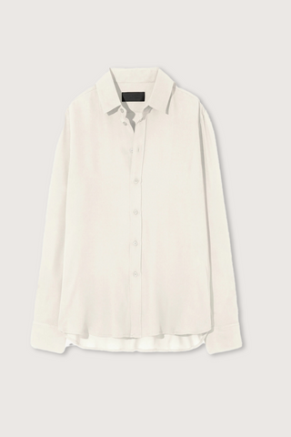 Gaia Slim Silk Shirt Ivory