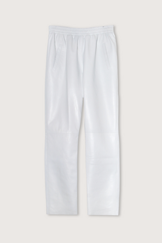 Leather Jogger Pant Chalk