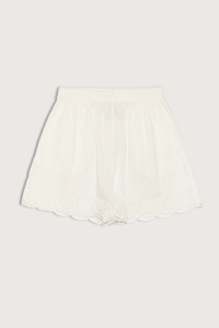 flat lay Babette Eyelet Shorts white All over eyelet detailing
Elasticized waistband
Practical pockets
Relaxed silhouette
Self: 100% cotton
Embroidery: 100% polyester
Slip on