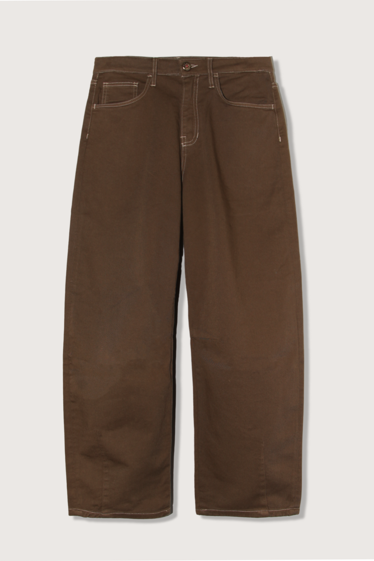 flat lay Barrel Drill Stretch Olive Pants