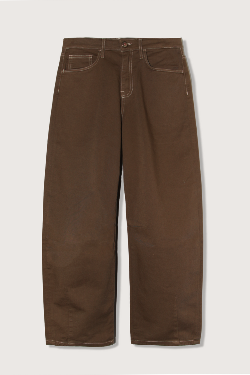 flat lay Barrel Drill Stretch Olive Pants