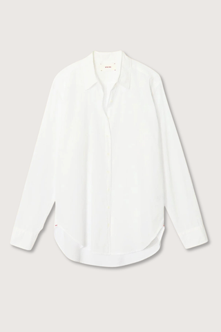 flat lay Beau Shirt White cotton poplin Boyfriend style
Button down
Long sleeve