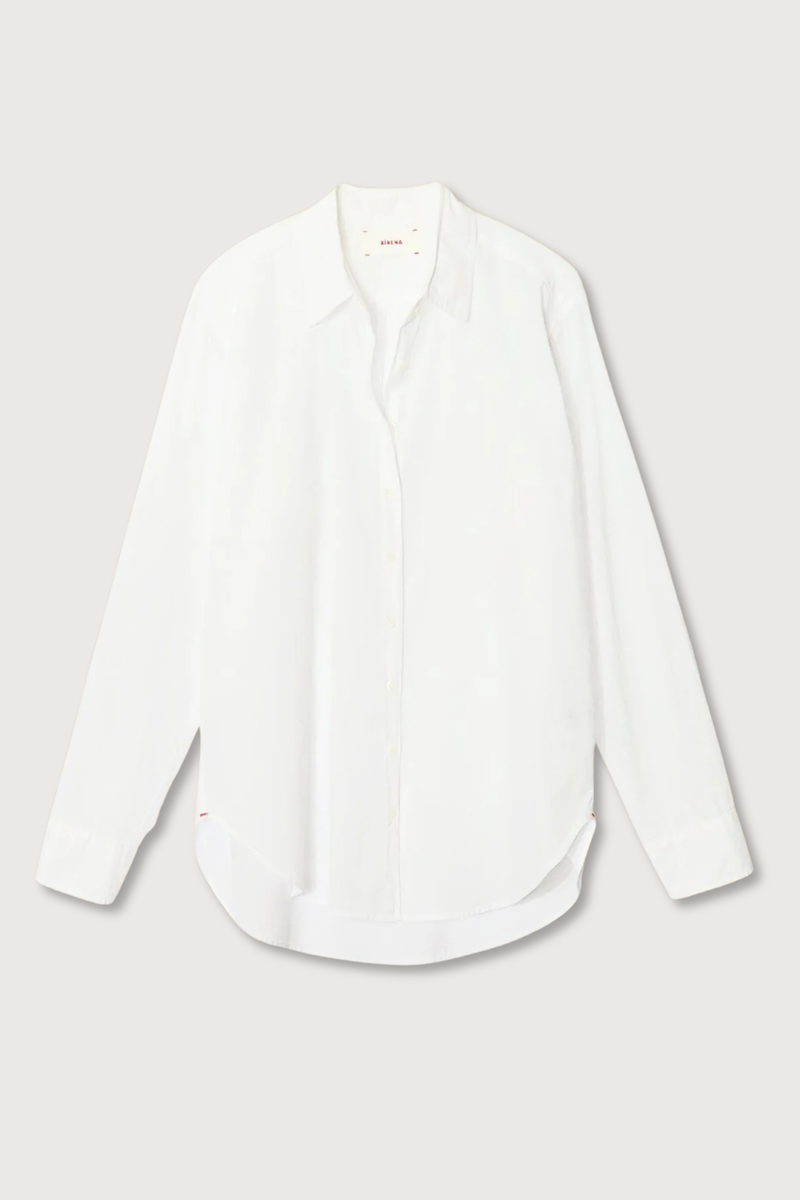 flat lay Beau Shirt White cotton poplin Boyfriend style
Button down
Long sleeve