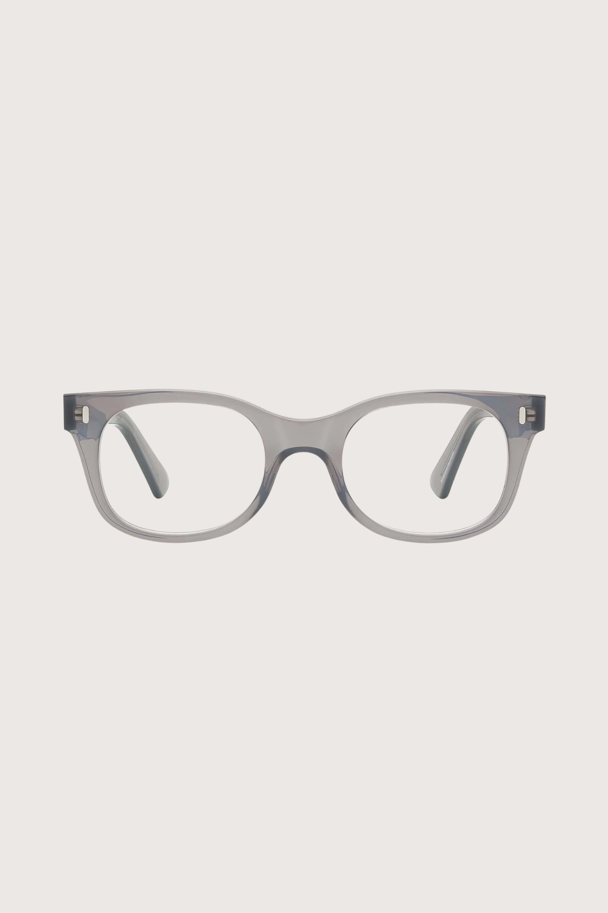 front profile Bixby Reader Donkey +1.25 grey frame with clear lens