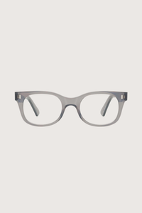 front profile Bixby Reader Donkey +1.25 grey frame with clear lens