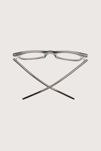 top profile Bixby Reader Donkey +1.25 grey frame with clear lens