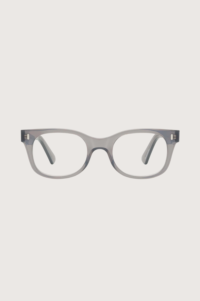 front profile Bixby Reader Donkey +1.50 grey frame with clear lens