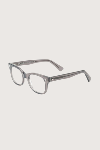 side profile Bixby Reader Donkey +1.50 grey frame with clear lens