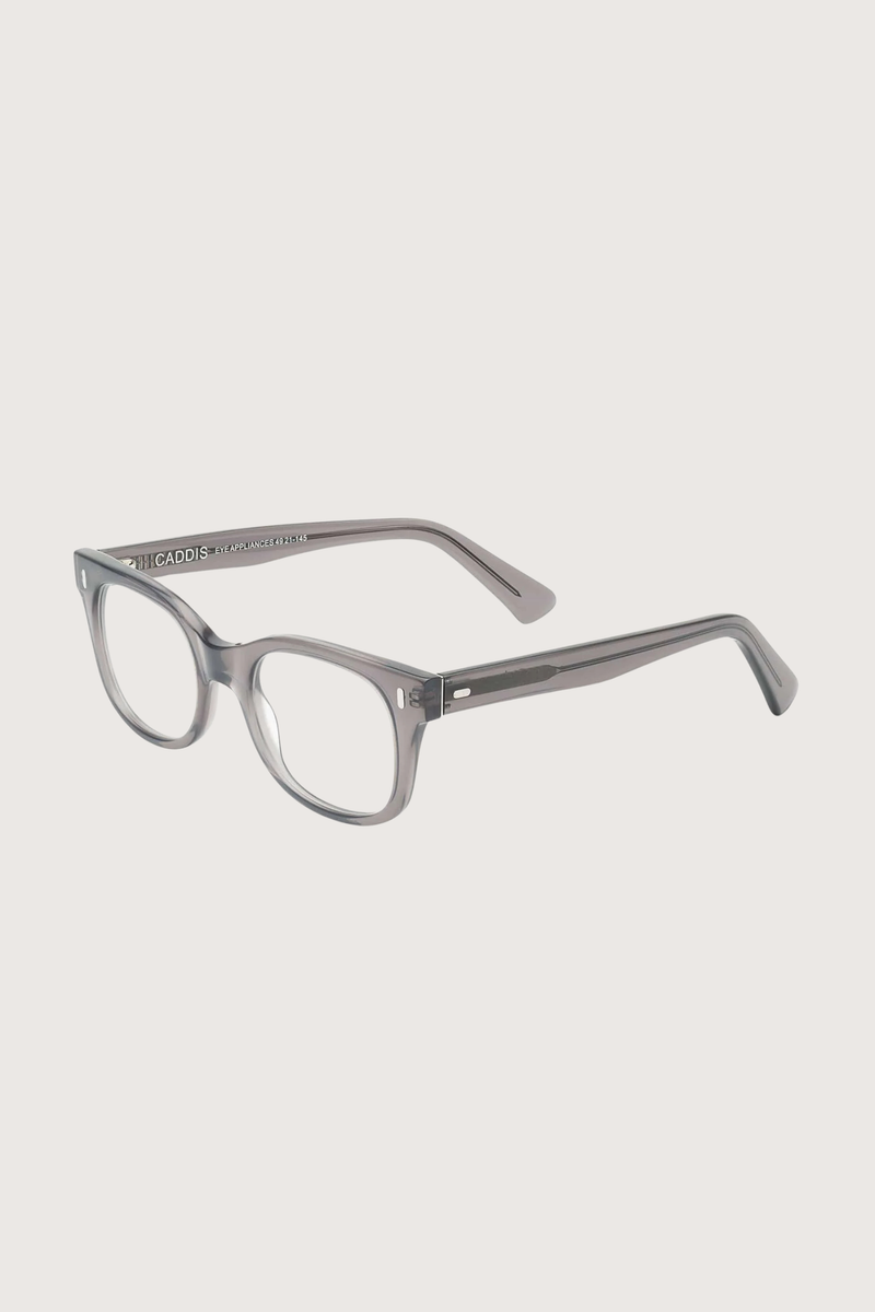 side profile Bixby Reader Donkey +1.50 grey frame with clear lens