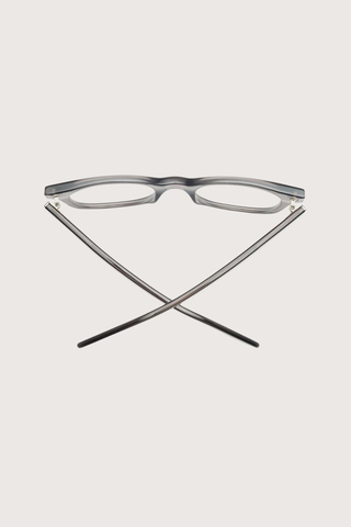 top profile Bixby Reader Donkey +1.50 grey frame with clear lens
