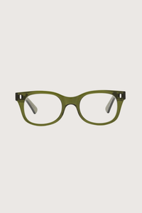 front profile Bixby Reader Heritage Green +1.50 green frame clear lens