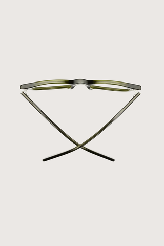 top profile Bixby Reader Heritage Green +1.50 green frame clear lens