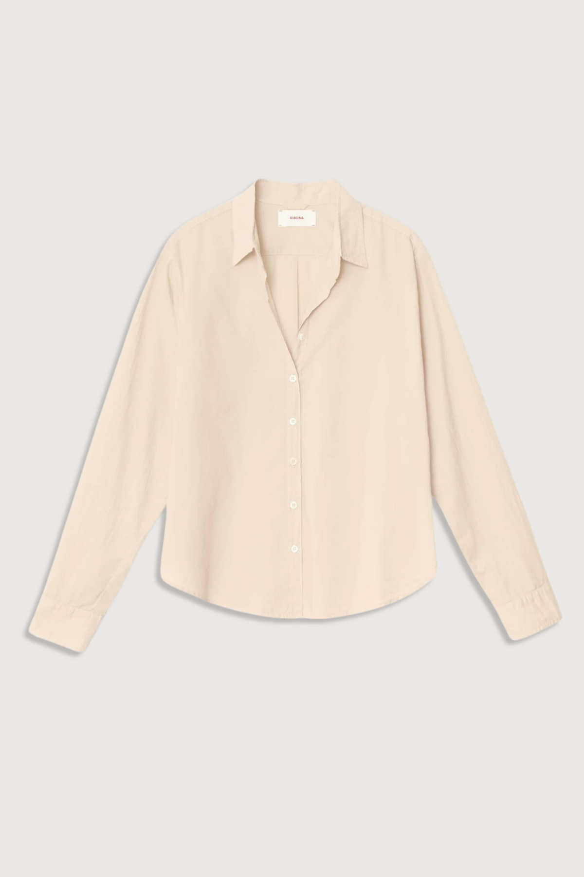 flat lay Bowie Shirt Parchment Button down
Three inches shorter than beau shirt
100% Cotton