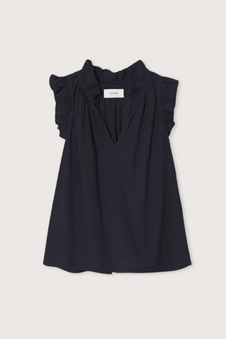 Bex Poplin Top Black