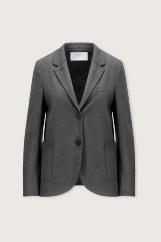 Stand Collar Blazer Lt.P.Wool Graphite