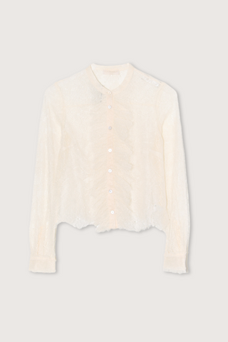 Cecile Chantaley Lace L/S Ruffle Front