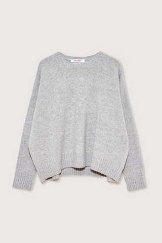 Wide Pullover Grey Melange