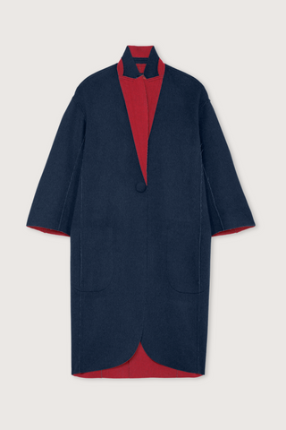 Daniel Patch Long Reversible Coat