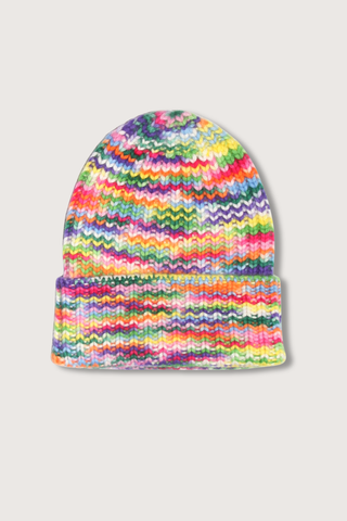 flat lay Cashmere Beanie Sailor Space Rainbow