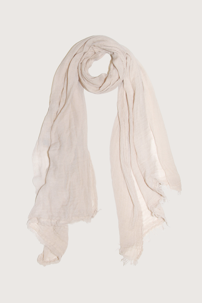 flat lay Cashmere Scarf Latte beige