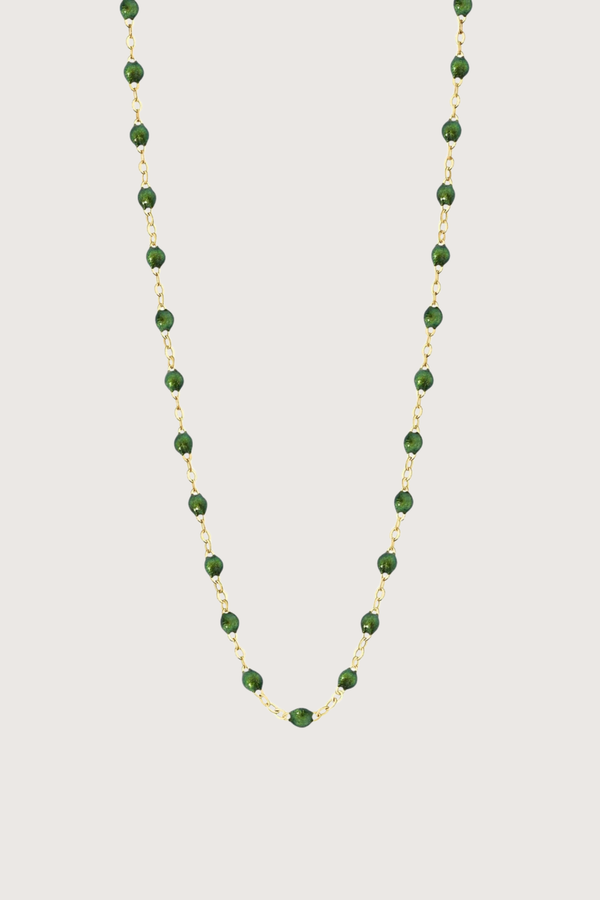 flat lay Classic Gigi Necklace 16.5" 18K Yellow Gold Scarab Scarab jewels
varying 16.5" options and solid black jewels
16.5" chain with adjustable clasp at 16.1"