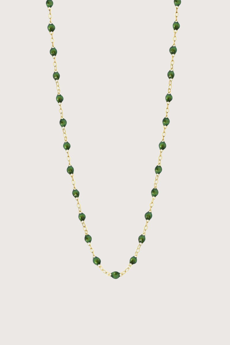 flat lay Classic Gigi Necklace 16.5" 18K Yellow Gold Scarab Scarab jewels
varying 16.5" options and solid black jewels
16.5" chain with adjustable clasp at 16.1"