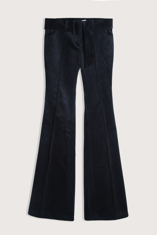 flat lay Clover L/R Cord Pant black 100% Cotton

Flared

Belt included