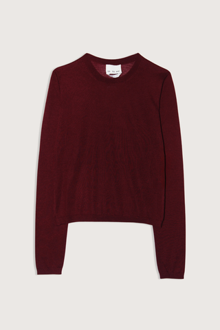 flat lay Crew Neck Cashmere Sweater Lightweight
Round neck sweater
Smooth plain stitch
Clean lines
70% cashmere 30% silk