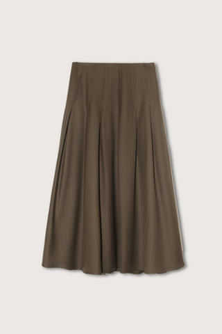 flat lay Dakota Pleated Skirt mid-calf length