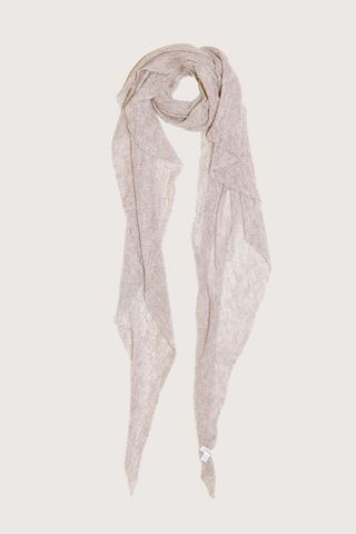 flat lay Diamond Melange Cashmere Scarf Beige Hand-loomed
100% cashmere
Fluffy feel 
No seams
Approximately 78"x 30"
