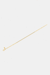 flat lay Diamond Segment Mini Link Bracelet 14k Yellow Gold