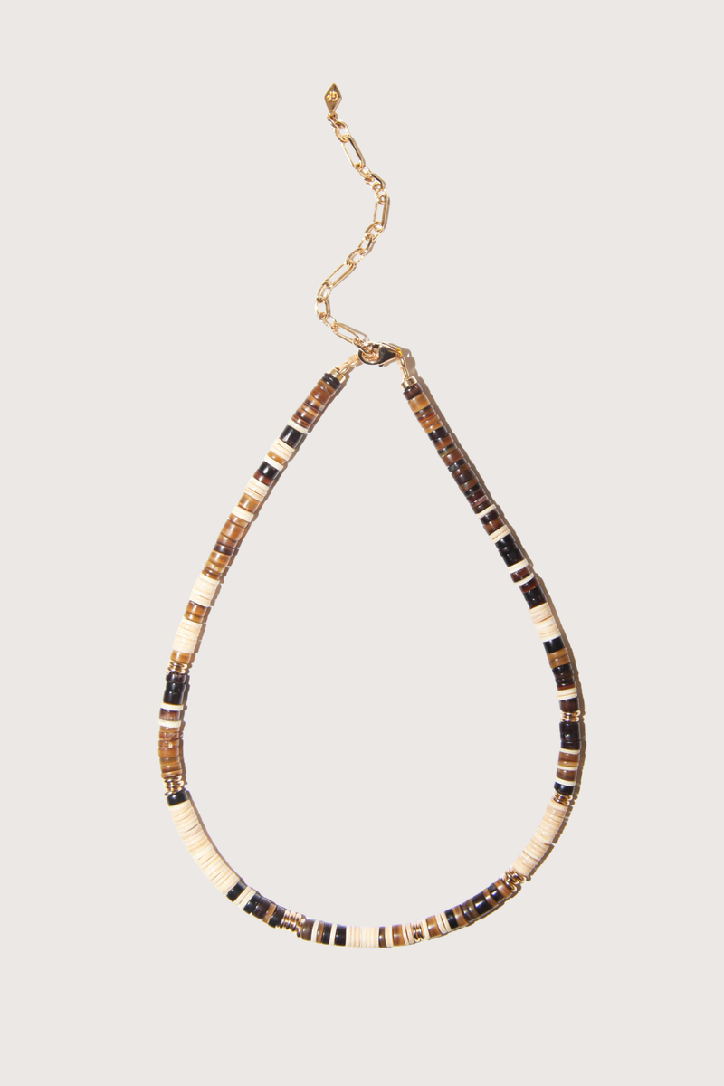 flat lay Diego Necklace One of a kind
Mixture of beads

Total length 23.5" - 59cm / 10cm adjustable chain