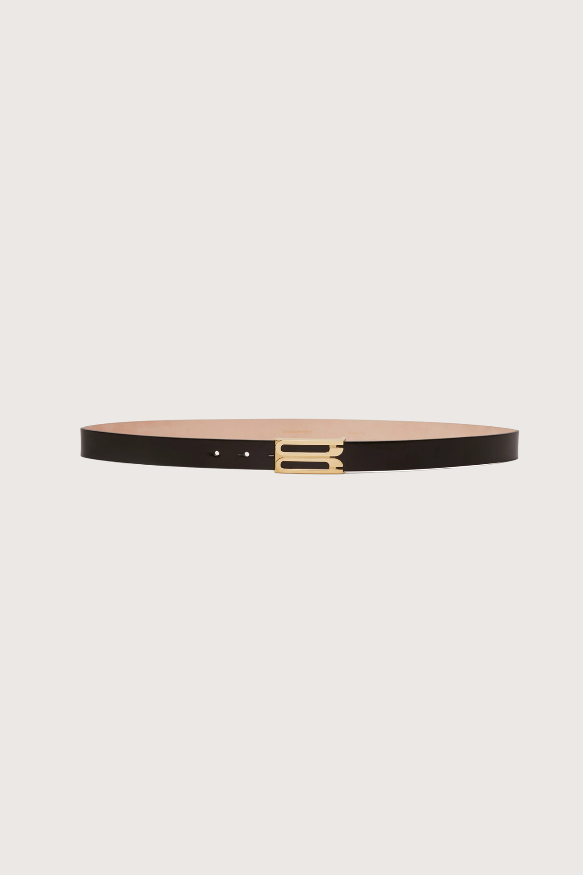 front profile Dorian Frame Belt Black 2.5 centimeter Luxury gold plated hardware
100% Calf Leather