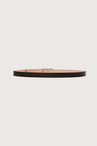 back profile Dorian Frame Belt Black 2.5 centimeter Luxury gold plated hardware
100% Calf Leather