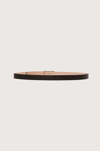 back profile Dorian Frame Belt Black 2.5 centimeter Luxury gold plated hardware
100% Calf Leather