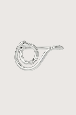 flat lay Double Lasso Ring Silver 925 Rhodium Plated Sterling Silver
Product details: S:48 cm, M:52 cm, L:56 cm