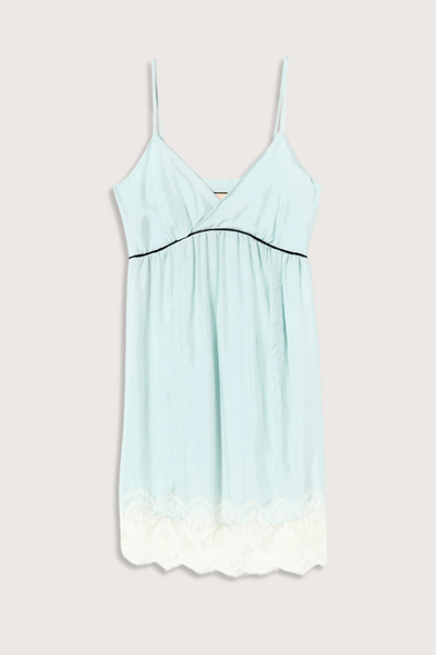 flat lay Dress Light Viscose Twill / Lace morning mist Midi slip dress
Light viscose twill
V neck
Cami style upper
Lace details
100% viscose