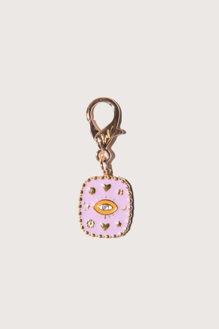 flat lay Eye Charms Violet Gold-plated metal
Carabiner clasp with logo detail
Compatible with La Coque Francaise phone chains