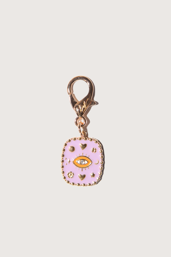 flat lay Eye Charms Violet Gold-plated metal
Carabiner clasp with logo detail
Compatible with La Coque Francaise phone chains