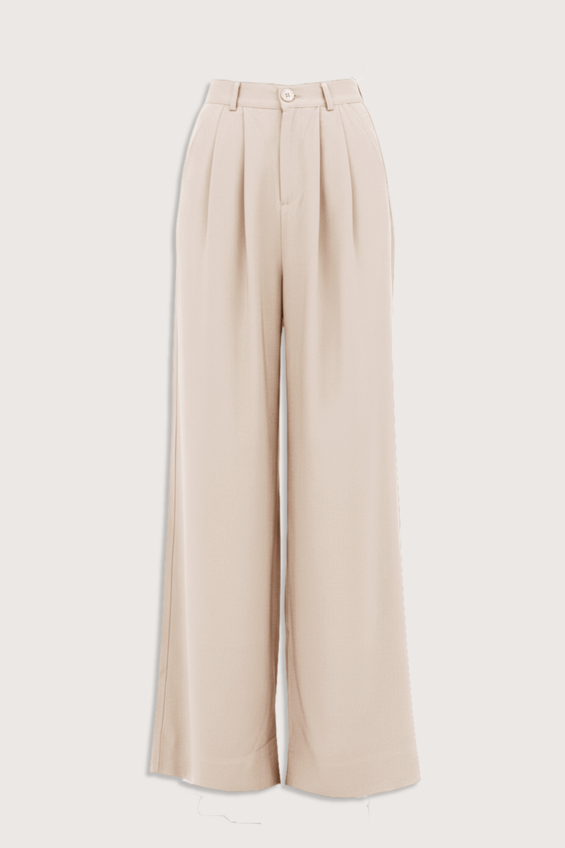 flat lay Fabi Pant Oat Tailored fit
High waisted
Double pleated