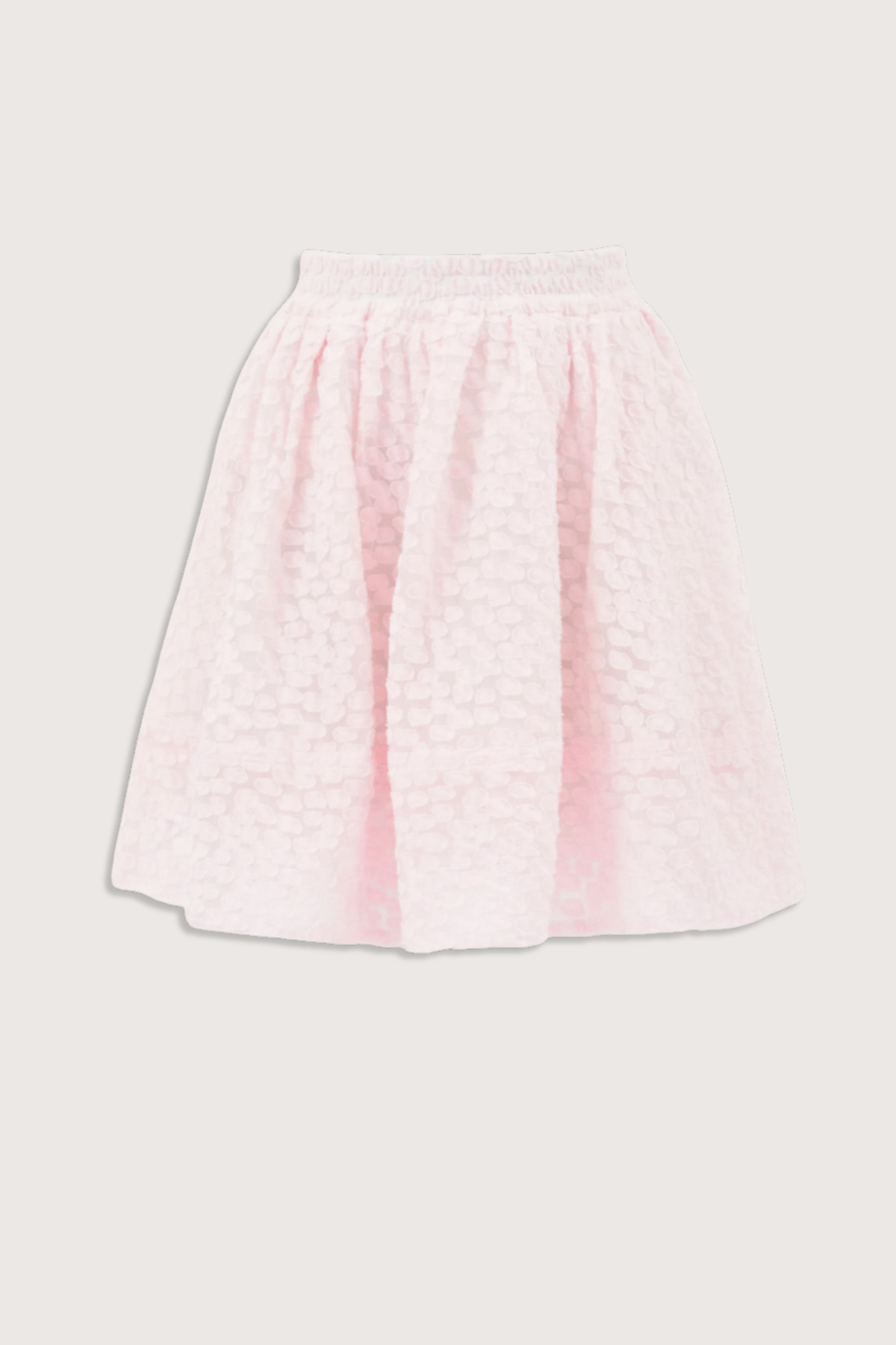 flat lay Fil Coupe Dot Bubble Skirt rose petal pink Bubble skirt
Elastic waistband
Decorative stitching
Side seam pockets