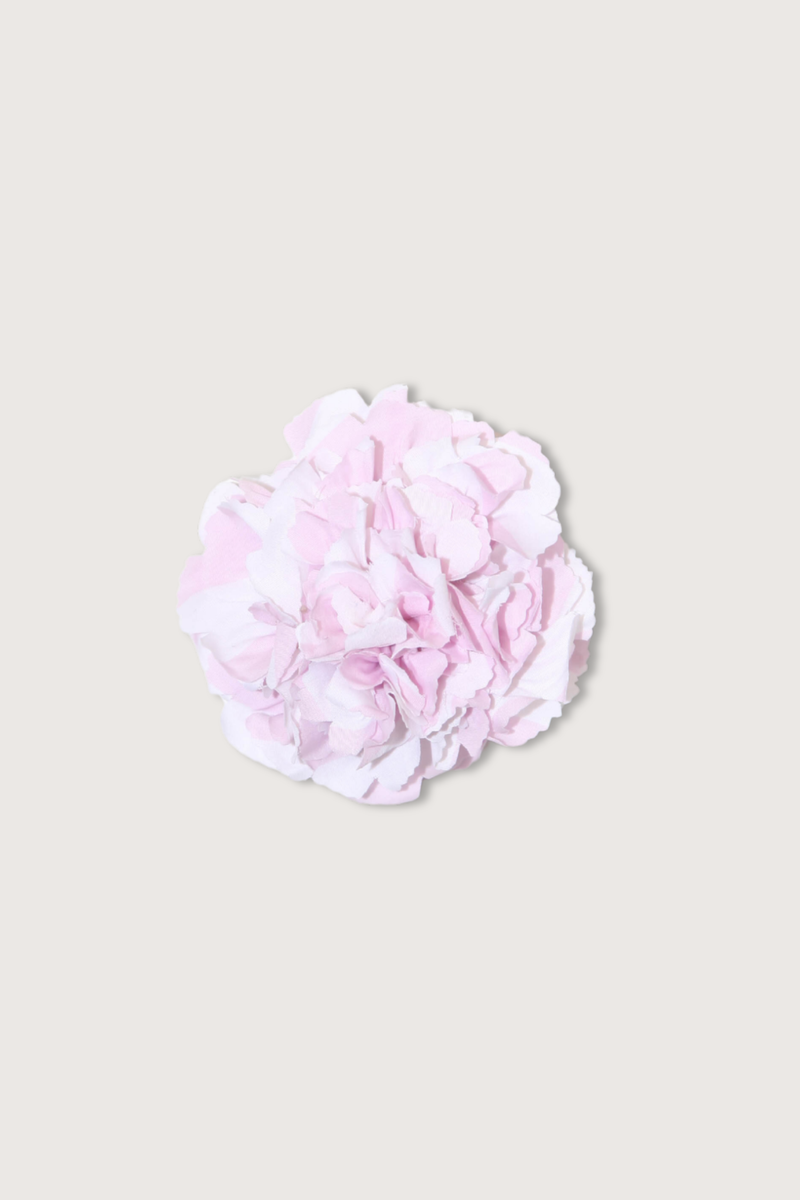 flat lay Flower Brooch pink with pin on the back